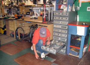 Repair Station, Parts Drawers and Cleaning